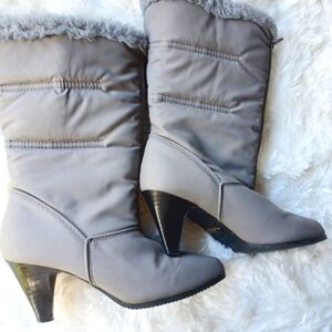 🔥 Woodbridge Fuzzy Lined Gray Boots Sz 6